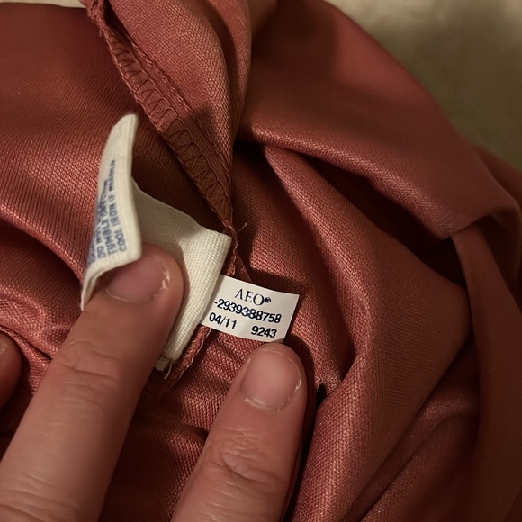 American Eagle Burnt Rose Pink Spaghetti Strap Swiss Dot Lace Bustier Dress XS - Picture 12 of 15